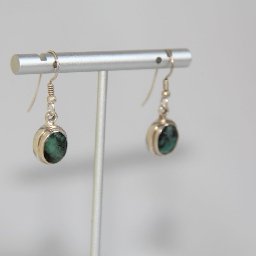 Sterling Silver Ruby Zoisite Dangle Earrings - image 8